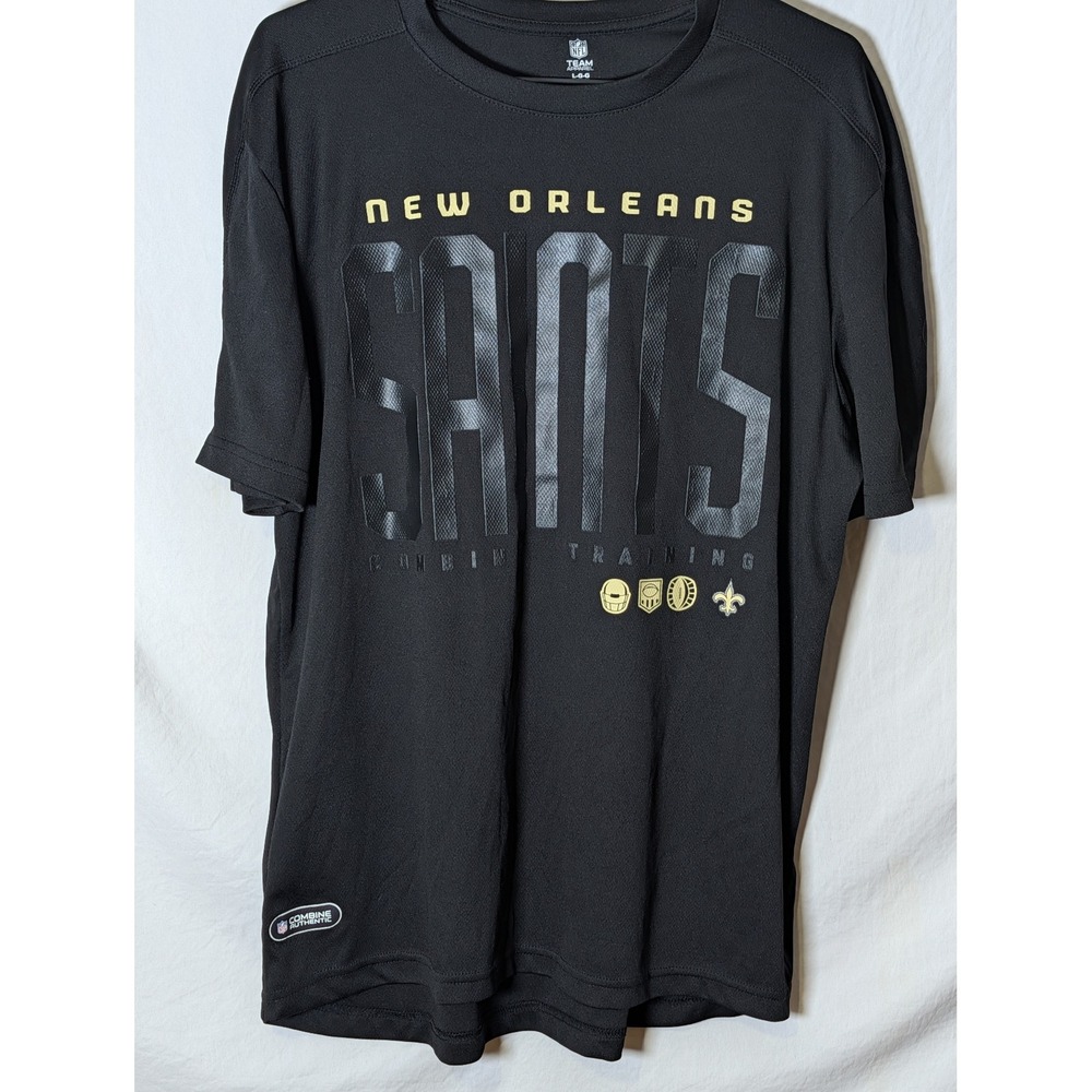 NFL New Orleans Saints Combine Authentic Training Shirt Black Men's Large